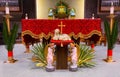 Palm Passion Sunday Altar Art & Environment Royalty Free Stock Photo