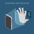 Palm Print ID Composition Royalty Free Stock Photo