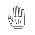 Palm prosthesis line outline icon Royalty Free Stock Photo