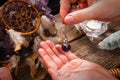 Palm reading with pendulum