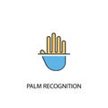 Palm recognition concept 2 colored line