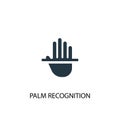 Palm recognition icon. Simple element