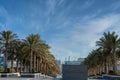 Palm Road in Doha Qatar in front of the Qatar Islamic Art Museum Royalty Free Stock Photo