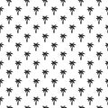 Palm seamless pattern. Repeated palm trees pattern. Black coconut tree isolated on white background. Repeating tropical texture fo Royalty Free Stock Photo