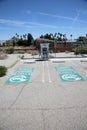 Palm Springs California - June 6, 2021: electric car charging station. EVgo is a Self Contained Electric Vehicle Charging Station