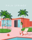 Palm Springs California Travel Poster.
