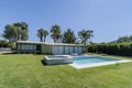 Palm Springs Swimming Pool Backyard Royalty Free Stock Photo