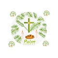 Palm sunday background free vector illustration Royalty Free Stock Photo