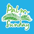 Palm Sunday holiday logo leave card