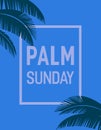 Palm Sunday holiday frame vector background Royalty Free Stock Photo