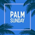 Palm Sunday holiday frame vector background Royalty Free Stock Photo