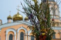 Palm Sunday at Plato church saint pokrova sobor in Kyiv, Ukraine on April 1, 2018.