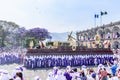 Palm Sunday procession in front of City Hall, Antigua, Guatemala Royalty Free Stock Photo