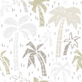 Palm tree baby cute seamless pattern print set. Beachsummer holiday illustration for nursery