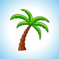 Palm tree colored design concept