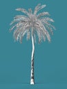 Palm tree gold golden tropical plant dream beach symbol design element great vacation tour concept. render isolated