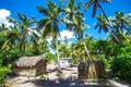 Palm tree houses Royalty Free Stock Photo