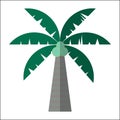 Palm tree icon isolated vector illustration.