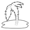 Palm tree icon, isometric 3d style Royalty Free Stock Photo