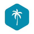 Palm tree icon, simple style Royalty Free Stock Photo