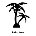 Palm tree icon vector isolated on white background, logo concept