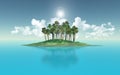 Palm tree island Royalty Free Stock Photo