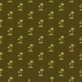 Palm tree island seamless pattern isolated on color background Royalty Free Stock Photo