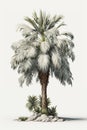 Palm tree isolated on white background Royalty Free Stock Photo