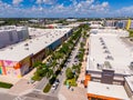 Palm tree lined parking at Dania Pointe Mall promenade