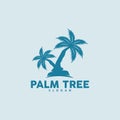 Palm Tree Logo, Beach Vector, Summer Design, Silhouette Symbol Illustration Royalty Free Stock Photo