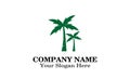 Palm tree logo design Royalty Free Stock Photo