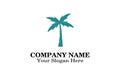 Palm tree logo design Royalty Free Stock Photo