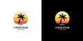 Palm tree logo vector design