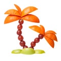 Palm tree made of fruits Royalty Free Stock Photo