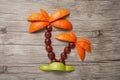 Palm tree made of fruits Royalty Free Stock Photo