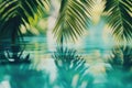Palm Tree Over Pool Royalty Free Stock Photo