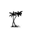 Palm tree isolated.Palms trees silhouette vector illustration. Royalty Free Stock Photo