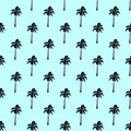 Palm tree pattern seamless texture. Simple illustration of palm tree vector pattern seamless for any web design or Royalty Free Stock Photo