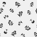 Palm tree pattern seamless texture. Vector Royalty Free Stock Photo