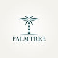 Palm tree premium minimalist logo design