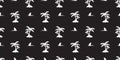 Palm tree seamless pattern coconut tree vector shark fin dolphin whale ocean wave island tropical isolated wallpaper background Royalty Free Stock Photo