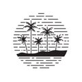 palm tree silhouette logo Royalty Free Stock Photo