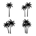 PALM TREE SILHOUETTE VECTOR SET