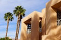 Palm tree and Southwestern architecture