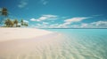 Dreamlike Beach With White Sand And Clear Water