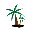 Palm tree summer logo Royalty Free Stock Photo