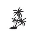 Palm tree summer logo template