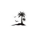 Palm tree summer vector Royalty Free Stock Photo