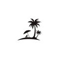 Palm tree summer vector Royalty Free Stock Photo