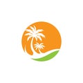 Palm tree summer vector icon Royalty Free Stock Photo